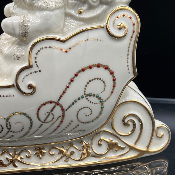 Lenox Dash All The Way Collection Santa Sleigh Christmas Holiday Home Decor - Picture 8 of 16